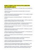 BARKLEY PMHNP LATEST EXAM ACTUAL QUESTIONS AND ANSWERS SURE A&period;pdf