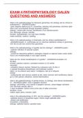EXAM 4 PATHOPHYSIOLOGY GALEN QUESTIONS AND ANSWERS