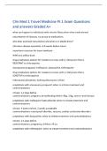 Clin Med 1 Travel Medicine Pt 1 Exam Questions&NewLine;and answers Graded A&plus;