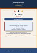 CSA W47&period;1&NewLine;Final Exam&NewLine;Questions and Answers
