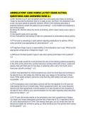 AMBULATORY CARE NURSE LATEST EXAM ACTUAL QUESTIONS AND ANSWERS SURE A&period;pdf