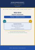 WGU E010&NewLine;Objective Assessment&NewLine;Final Exam &mdash; Questions and Answers