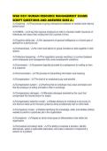 WGU D351 HUMAN RESOURCE MANAGEMENT EXAMS SCRIPT QUESTIONS AND ANSWERS SURE