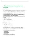 Clinimetrics Exam questions and answers&NewLine;Graded A&plus;