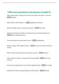 CMA exam questions and answers Graded A&plus;