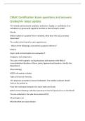 CMAC Certification Exam questions and answers&NewLine;Graded A&plus; latest update&NewLine;The mental and emotional condition&comma; enthusism&comma; loyalty&comma; or confidence of an&NewLine;individual or a group with regard to function or task at hand is called&colon;&NewLine;Morale&NewLine;When analysis of a patie