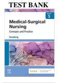 TEST BANK FOR DEWIT MEDICAL SURGICAL NURSING CONCEPTS AND &NewLine;PRACTICE 5th EDITION by  stromberg 