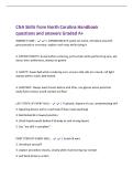 CNA Skills from North Carolina Handbook&NewLine;questions and answers Graded A&plus;&NewLine;INDIRECT CARE - 1&period; COMMUNICATE&colon; greet w name&comma; introduce yourself&comma;&NewLine;give procedure overview&comma; explain each step while doing it&NewLine;2&period; PATIENT RIGHTS&colon; knock before entering&comma; pull 