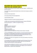 OKLAHOMA REAL ESTATE UPDATED EXAM SET QUESTIONS AND ANSWERS SURE A&period;pdf
