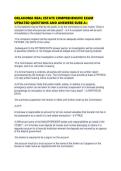 OKLAHOMA REAL ESTATE COMPREHENSIVE EXAM UPDATED QUESTIONS AND ANSWERS SURE A&period;pdf