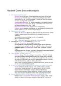 Grade 9 &vert; Macbeth &vert; High-level Analysis Quotation Bank &vert; English Literature &vert; GCSE AQA