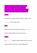LADWP Electric Station Operator &lpar;Circuit Breakers&comma; Disconnects&comma; Transformers&rpar; exam questions and 100&percnt; Accurate answers 2026&sol;2027