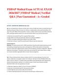 FISDAP Medical Exam ACTUAL EXAM 2026&sol;2027 &vert; FISDAP Medical &vert; Verified Q&A &vert; Pass Guaranteed - A&plus; Graded