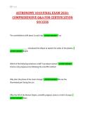 ASTRONOMY 1010 FINAL EXAM 2026-&NewLine;COMPREHENSIVE Q&A FOR CERTIFICATION&NewLine;SUCCESS&NewLine;