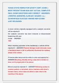 TEXAS STATE INSPECTOR SAFETY CERT&period; EXAM &vert;&vert; &NewLine;MOST RECENT EXAM 2026-2027 ACTUAL COMPLETE  &NewLine;REAL EXAM QUESTIONS AND CORRECT  ANSWERS &NewLine;&lpar;VERIFIED ANSWERS&rpar; ALREADY GRADED  A&plus; &vert; &NewLine;GUARANTEED SUCCES&excl;&excl; BRAND NEW EXAM&excl;&excl;              &NewLine;JUST RELEASED&period;