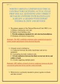 NORTH CAROLINA LIMITED ELECTRICAL&NewLine;CONTRACTOR LICENSING ACTUAL EXAM&NewLine;PREP 2026 ALL QUESTIONS AND CORRECT&NewLine;DETAILED ANSWERS WITH RATIONALES&NewLine;ALREADY A GRADED WITH EXPERT&NewLine;FEEDBACK &vert;NEW AND REVISED&NewLine;