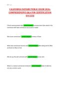 CALIFORNIA NOTARY PUBLIC EXAM 2026-&NewLine;COMPREHENSIVE Q&A FOR CERTIFICATION&NewLine;SUCCESS