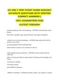 ATI CBC 3 TEST STUDY GUIDE 2026&sol;2027 &NewLine;ACCURATE QUESTIONS WITH VERIFIED &NewLine;CORRECT ANSWERS &vert;&vert; &NewLine;100&percnt; GUARANTEED PASS &NewLine;<LATEST VERSION> &NewLine;