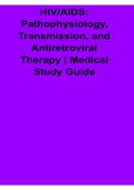 HIV AIDS Pathophysiology Transmission and Antiretroviral Therapy Medical Study Guide 2025&sol; 2026 Complete Overview of Viral Mechanisms&comma; Infection Spread&comma; and Treatment Strategies