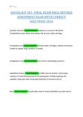 SOCIOLOGY 201- FINAL EXAM-WELL REVISED&NewLine;ASSESSMENT EXAM WITH CORRECT&NewLine;SOLUTIONS 202