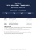 NURS 6521N Final Exam Pharm Walden University Official Exam 2026&sol;2027 &vert; Complete Exam-Style Questions &vert; 100&percnt; Verified &ndash; Detailed Rationales &ndash; Pass Guaranteed &ndash; A&plus; Graded&NewLine;&NewLine;
