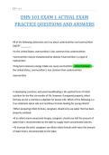 DHN 101 EXAM 1 ACTUAL EXAM&NewLine;PRACTICE QUESTIONS AND ANSWERS