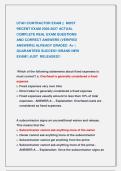 UTAH CONTRACTOR EXAM &vert;&vert;  MOST &NewLine;RECENT EXAM 2026-2027 ACTUAL &NewLine;COMPLETE REAL EXAM QUESTIONS &NewLine;AND CORRECT ANSWERS &lpar;VERIFIED &NewLine;ANSWERS&rpar; ALREADY GRADED  A&plus; &vert; &NewLine;GUARANTEED SUCCES&excl;&excl; BRAND NEW &NewLine;EXAM&excl;&excl; JUST  RELEASED&excl;&excl;