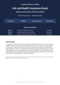 Alabama Life and Health Insurance Exam Verified Expert Answers Actual Exam 2026&sol;2027 &vert; Complete Exam-Style Questions &vert; 100&percnt; Verified &ndash; Detailed Rationales &ndash; Pass Guaranteed &ndash; A&plus; Graded&NewLine;&NewLine;