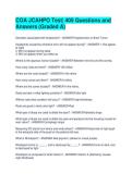 COA JCAHPO Test&vert; 405 Questions and Answers &lpar;Graded A&rpar; 