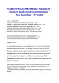 NSG6020 FINAL EXAM 2026&sol;2027 Actual Exam &ndash; Complete Questions & Detailed Rationales &ndash; Pass Guaranteed &ndash; A&plus; Graded