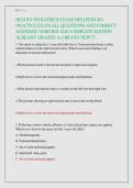 HESI RN PEDIATRICS EXAM&sol; HESI PEDS RN PRACTICE EXAM ALL QUESTIONS AND CORRECT ANSWERS&sol; VERIFIED AND COMPLETE EDITION ALREADY GRADED A&plus;&vert; BRAND NEW&excl;&excl;&excl;&excl;