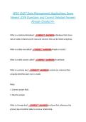 WGU D427 Data Management Applications Exam &NewLine;Newest 2026 Questions and Correct Detailed Answers &NewLine;Already Graded A&plus; 
