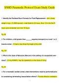 SNHD Paramedic Protocol Exam Study Guide &NewLine;