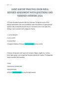 AANP AGPCNP PRACTICE EXAM-WELL&NewLine;REVISED ASSESSMENT WITH QUESTIONS AND&NewLine;VERIFIED ANSWERS 2026&NewLine;