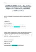 AANP AGPCNP PSI TEST 1 & 2-ACTUAL&NewLine;EXAM QUESTIONS WITH CORRECT&NewLine;ANSWERS 2026&NewLine;