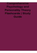 Comprehensive Psychology and Personality Theory Flashcards Study Guide 2025&sol; 2026 Complete Review of Personality Models Psychological Theories and Core Concepts