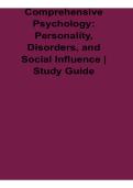 Comprehensive Psychology Personality Disorders and Social Influence Study Guide 2025&sol; 2026 Complete Overview of Human Behavior Personality Theories and Social Psychological Processes