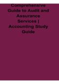 Comprehensive Guide to Audit and Assurance Services Accounting Study Guide 2025&sol; 2026 Complete Overview of Audit Processes&comma; Assurance Frameworks&comma; and Professional Standards