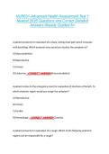 NUR631-Advanced Health Assessment Test 1 &NewLine;Newest 2026 Questions and Correct Detailed &NewLine;Answers Already Graded A&plus; 