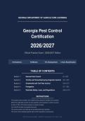 Georgia Pest Control Certification Exam 2026&sol;2027 PDF Generated &vert; Complete Exam-Style Questions &vert; 100&percnt; Verified &ndash; Detailed Rationales &ndash; Pass Guaranteed &ndash; A&plus; Graded&NewLine;&NewLine;