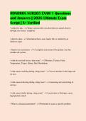 HONDROS NUR205 EXAM 1 Questions&NewLine;and Answers &vert; 2026 Ultimate Exam&NewLine;Script &vert; A&plus; Verified