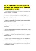 LOCAL ANESTHESIA - CDCA BOARD Exam&NewLine;Questions and Answers &vert; 2026 Simplified&NewLine;Cheat Sheet &vert; A&plus; Verified