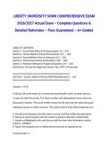 LIBERTY UNIVERSITY SOWK COMPREHENSIVE EXAM 2026&sol;2027 Actual Exam &ndash; Complete Questions & Detailed Rationales &ndash; Pass Guaranteed &ndash; A&plus; Graded