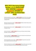 WGU D574 Neuropsychology Section 1&period;3-1&period;5 &semi;WGU D574 Neuropsychology &semi;Neuropsychology WGU D 574 Section Quiz &semi;D574 FULL PRACTICE EXAM&semi;D574 - Practice EXAM QUESTIONS AND VERIFIED CORRECT ANSWERS GRADED A&plus; -LATEST 2026-2027- 100- GUARANTEED PASS&period;docx