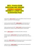 D574 - Practice EXAM QUESTIONS AND VERIFIED CORRECT ANSWERS GRADED A&plus; -LATEST 2026-2027- 100- GUARANTEED PASS&period;docx&NewLine;&NewLine;