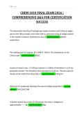 CHEM 1010 FINAL EXAM 2026 &vert;&NewLine;COMPREHENSIVE Q&A FOR CERTIFICATION&NewLine;SUCCES
