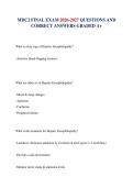 MDC2 FINAL EXAM 2026-2027 QUESTIONS AND CORRECT ANSWERS GRADED A&plus;