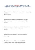 MDC 3 EXAM 2 2026-2027 QUESTIONS AND CORRECT ANSWERS GRADED A&plus; RASMUSSEN