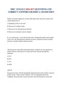 MDC 3 EXAM 2 2026-2027 QUESTIONS AND CORRECT ANSWERS GRADED A&plus; RASMUSSEN