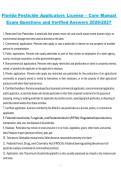 Florida Pesticide Applicators License Core Manual Exam Questions and Verified Answers 2026&sol;2027 Complete Certification Study Guide